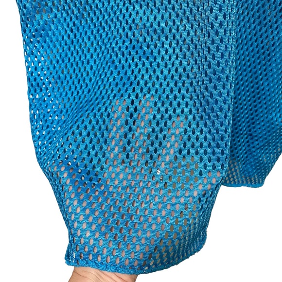 Vintage 80s 90s Blue Mesh Pro Classics Athletic Shirt - Picture 3 of 8